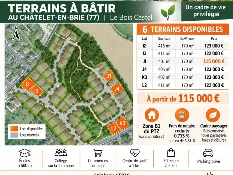 Photo Terrain à Le Chatelet-En-Brie au prix de 115 000€