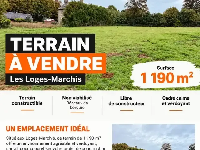 Photo Terrain à Les Loges-Marchis au prix de 27 500€