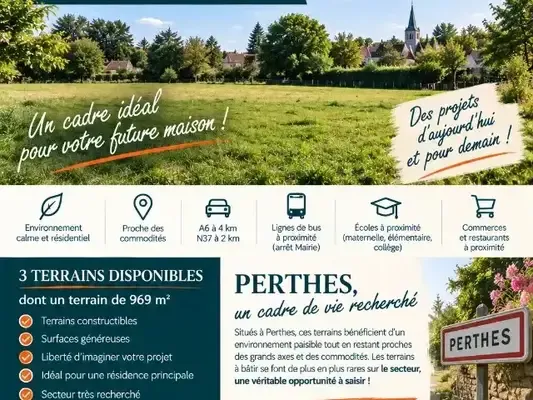 Photo Terrain à Perthes au prix de 180 000€