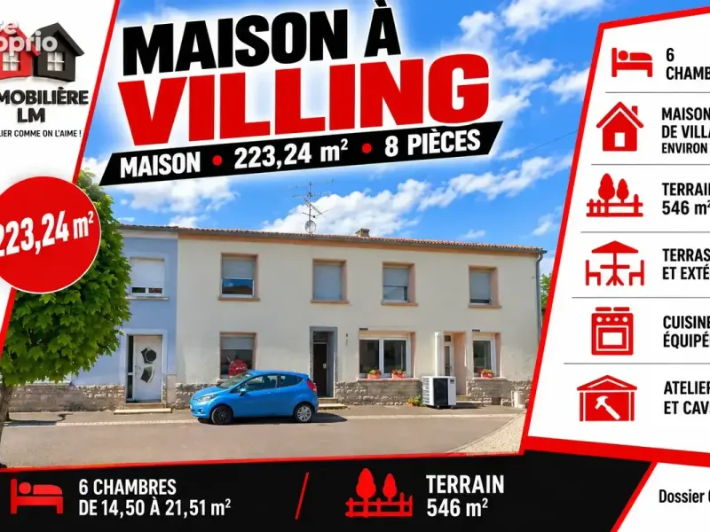 Photo Maison à Villing au prix de 85 000€