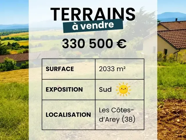 Photo Terrain à Les Cotes-D'arey au prix de 330 500€
