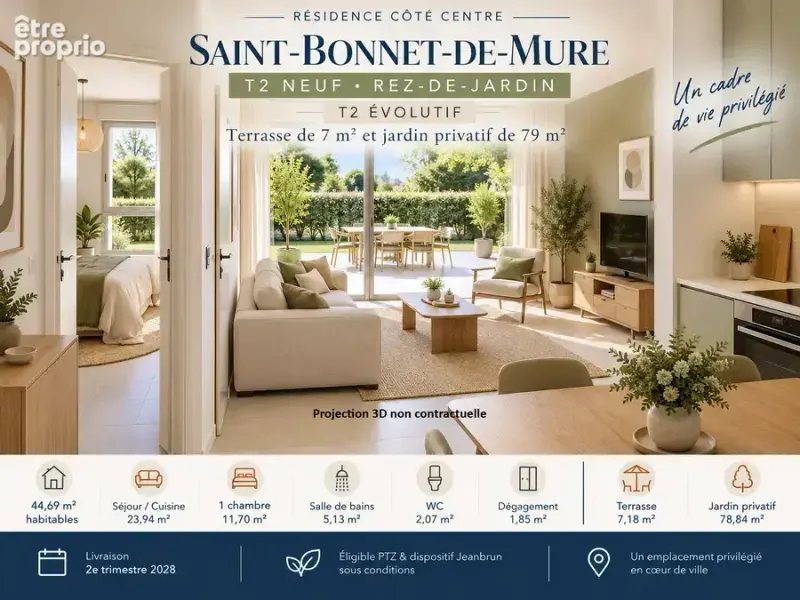 Photo Appartement à Saint-Bonnet-De-Mure au prix de 210 000€