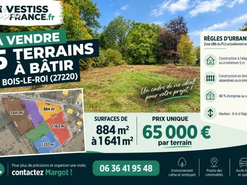 Photo Terrain à Bois-Le-Roi au prix de 65 000€