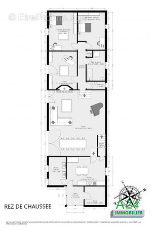 Plan d&#039;aménagement rdc - Maison à LE BUISSON-DE-CADOUIN