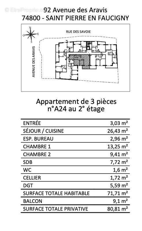 Appartement à SAINT-PIERRE-EN-FAUCIGNY