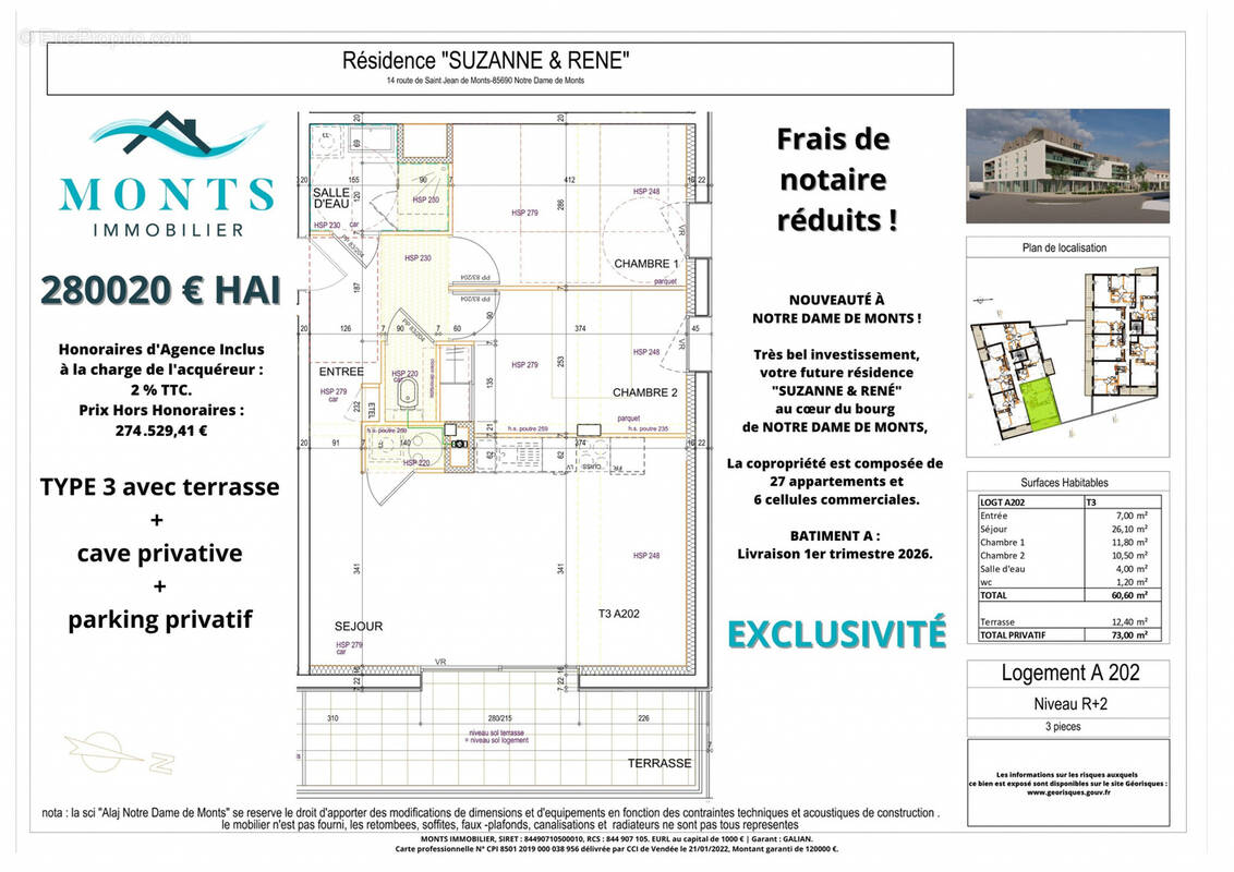 Appartement à NOTRE-DAME-DE-MONTS