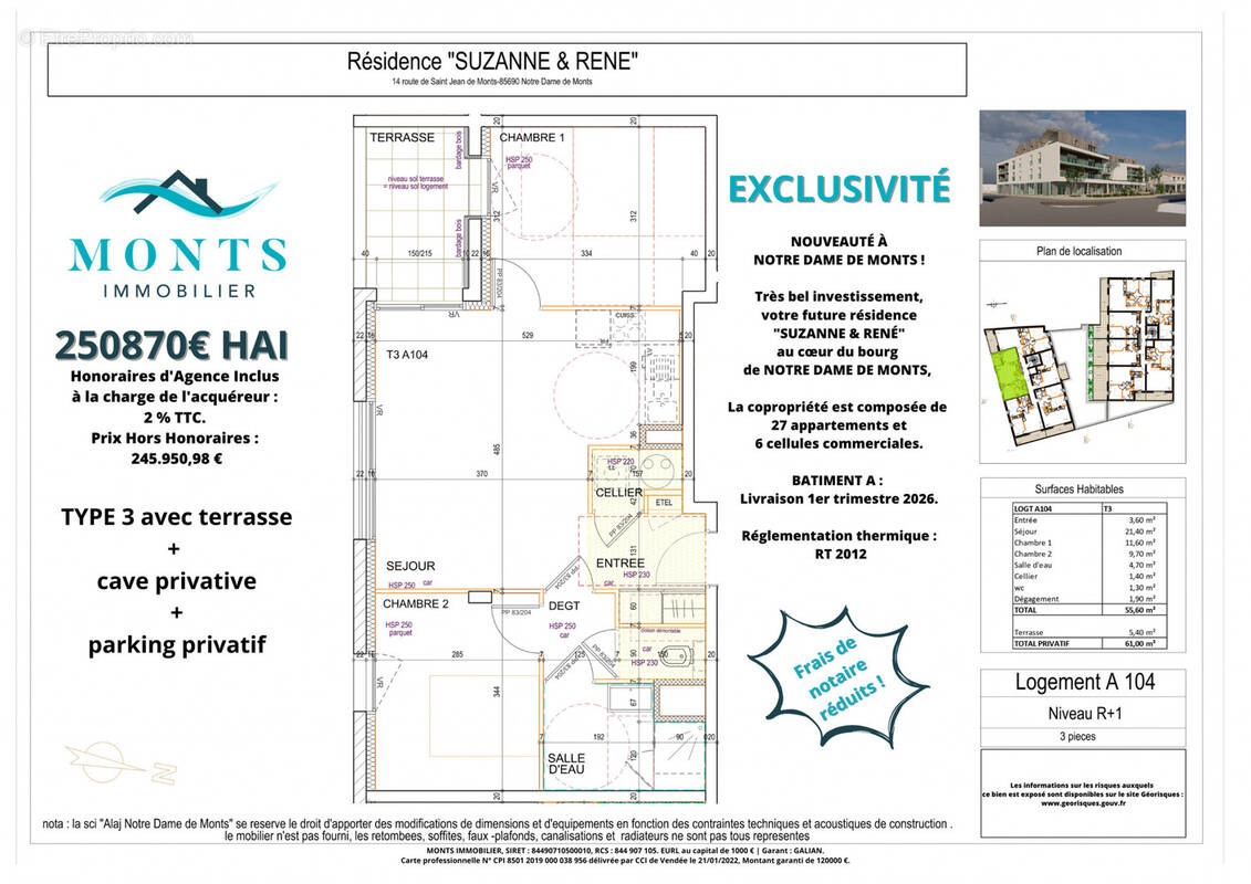 Appartement à NOTRE-DAME-DE-MONTS