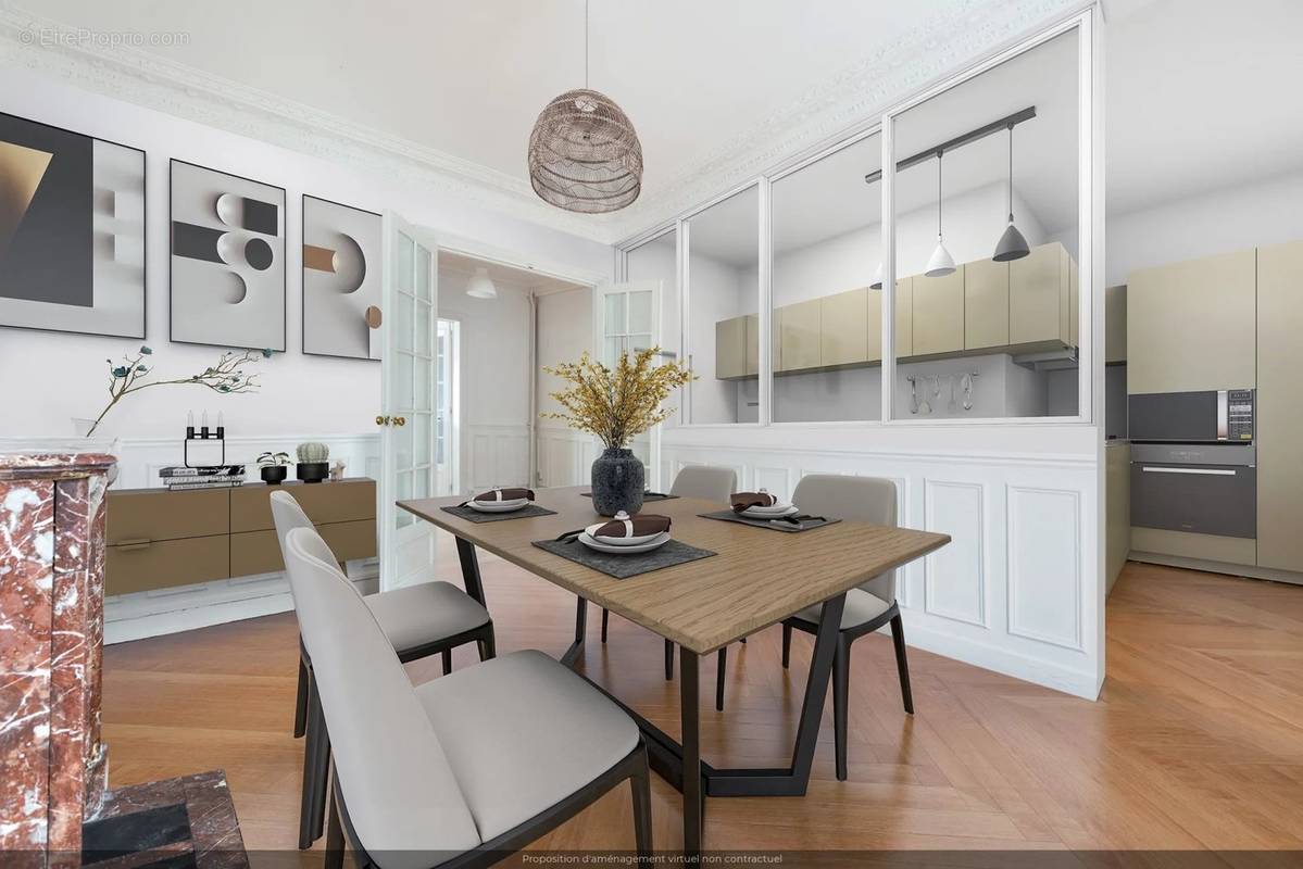 Appartement 4 pièce(s) 97 m²à vendre Paris-15e-arrondissement