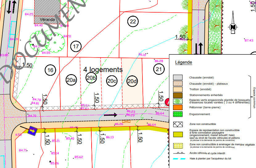 Lot n° 20d - Terrain à LA RENAUDIERE