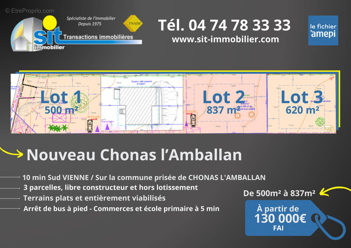 Terrain à CHONAS-L&#039;AMBALLAN