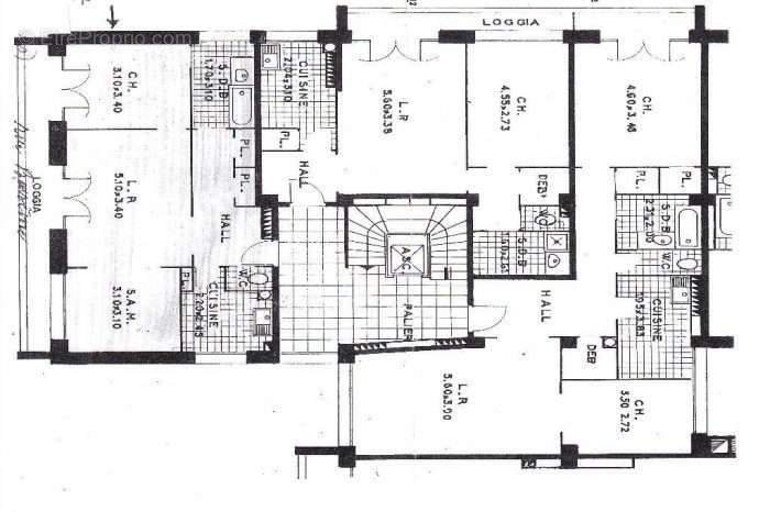 plan d&#039;origine - Appartement à LYON-6E