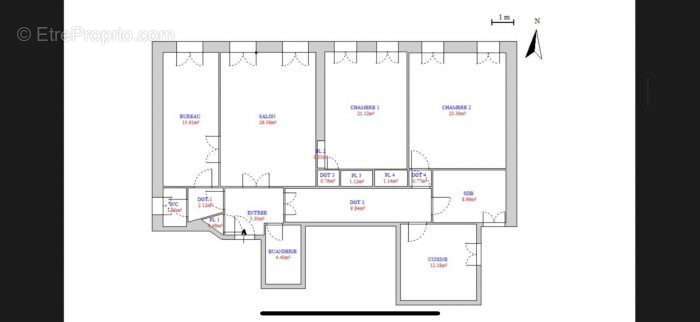 Plan appartement  - Appartement à MARSEILLE-1E