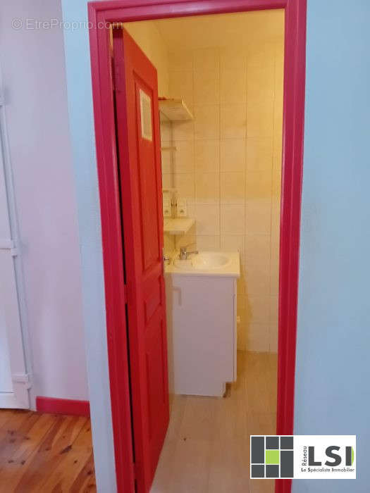 salle d&#039;eau avec douche et wc - Appartement à BRIVES-CHARENSAC