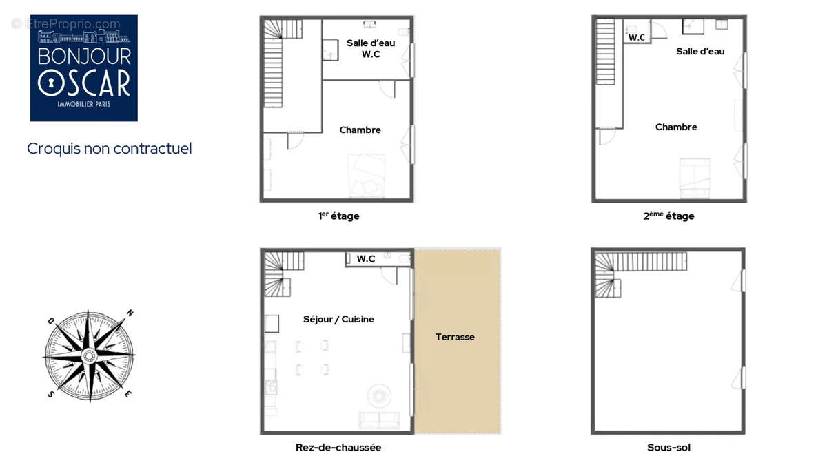 Maison a vendre  - 3 pièce(s) - 82 m2 - Surfyn