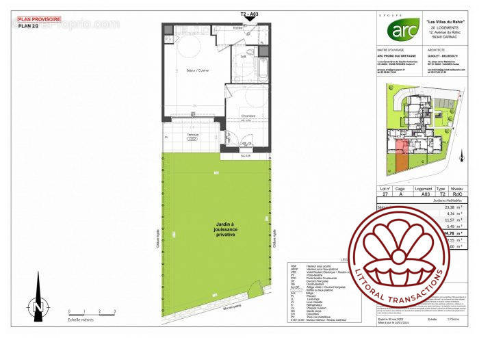 Plan de l&#039;appartement - Appartement à CARNAC