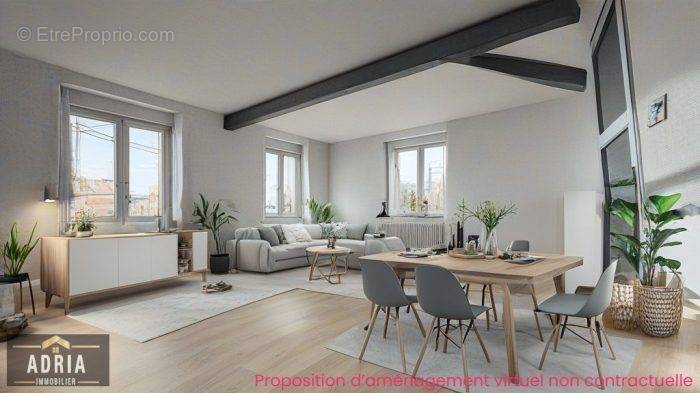 Projet 3D aménagement séjour  - Appartement à MAIZIERES-LES-METZ