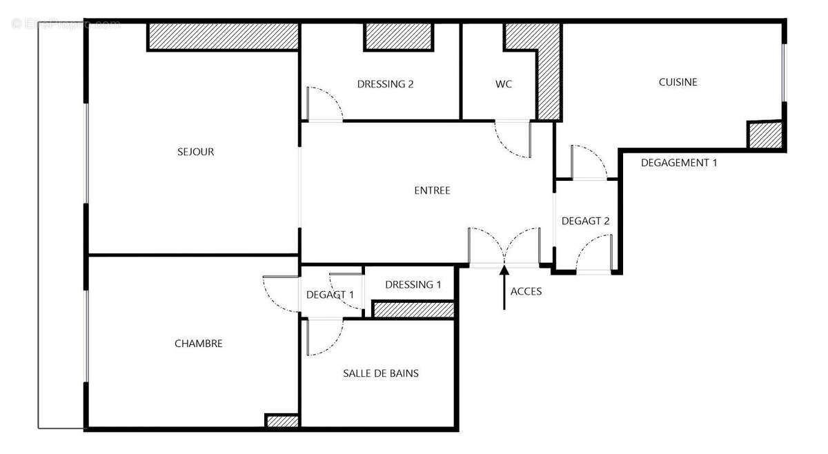 Appartement a louer paris-8e-arrondissement - 2 pièce(s) - 65 m2 - Surfyn