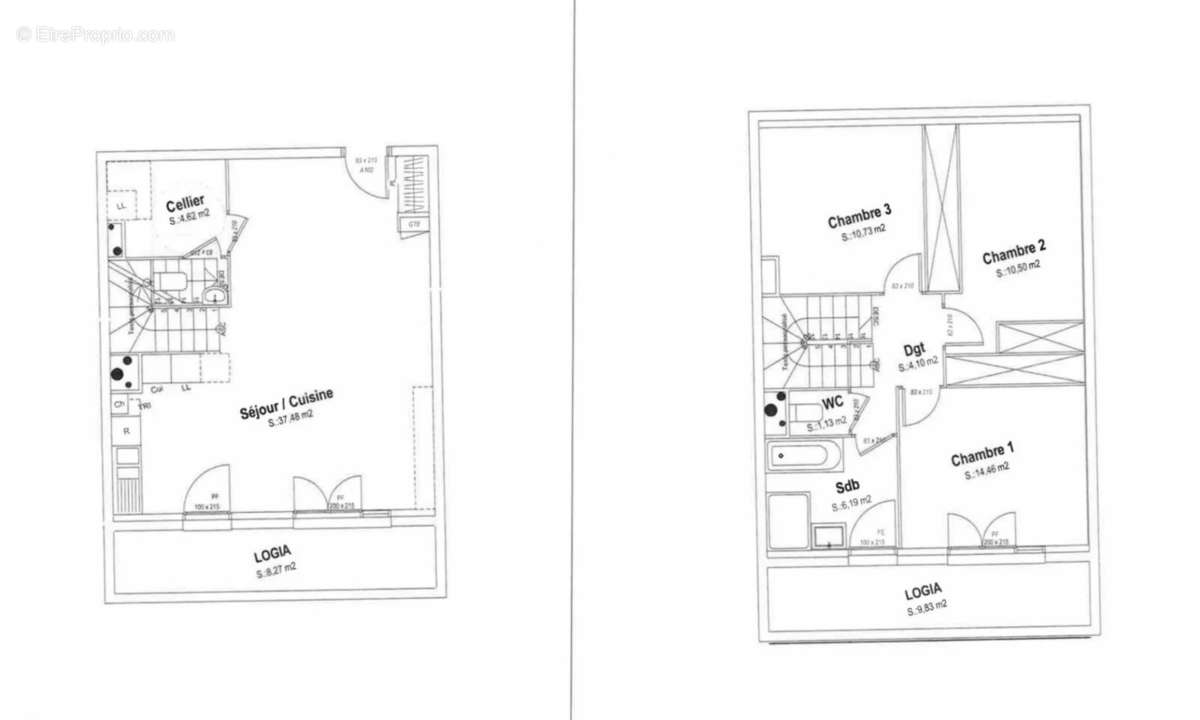 Appartement a louer jouy-le-moutier - 4 pièce(s) - 85 m2 - Surfyn
