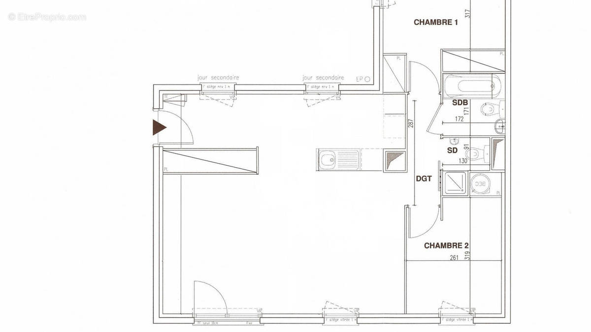 Appartement 3 pièce(s) 67 m²à vendre Nanterre