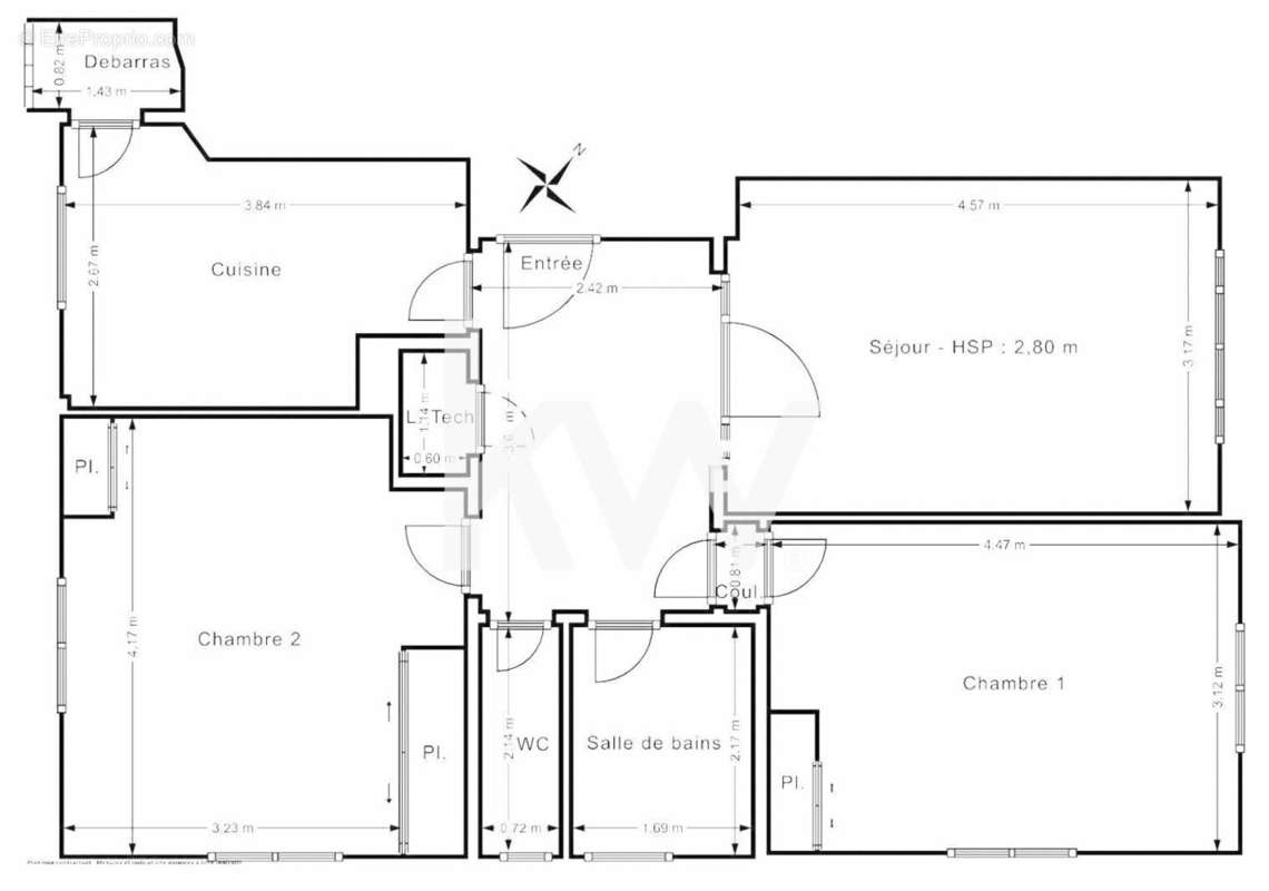 Appartement a louer enghien-les-bains - 3 pièce(s) - 68 m2 - Surfyn