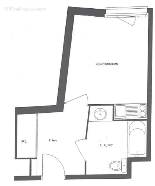 Appartement a louer clichy - 1 pièce(s) - 21 m2 - Surfyn