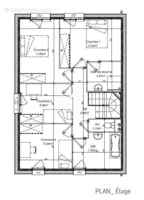 Plan étage - Maison à SAINGHIN-EN-WEPPES