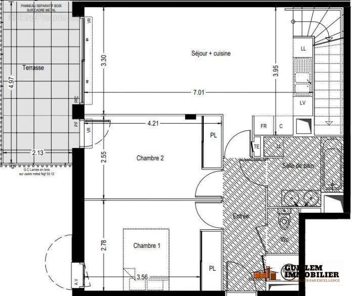 plan intérieur - Appartement à AVIGNON