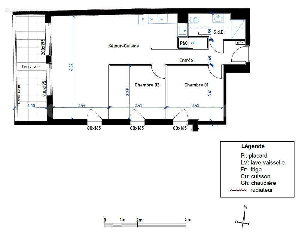 plan lot 104 le 77 sjdb - Appartement à SAINT-JEAN-DE-BRAYE