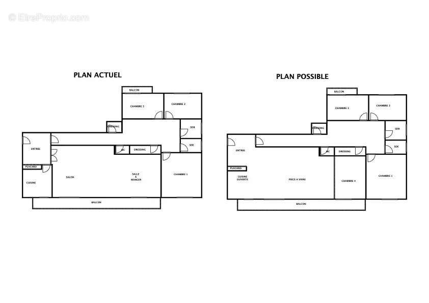 Appartement a louer herblay - 5 pièce(s) - 97 m2 - Surfyn