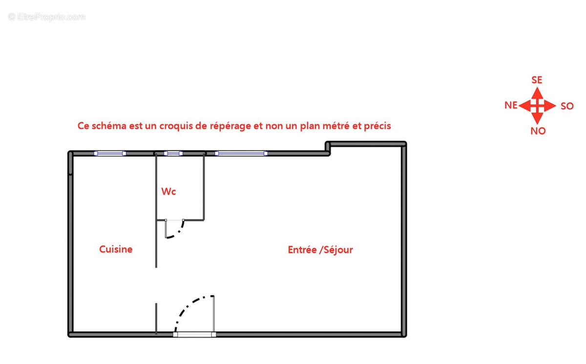 Appartement a vendre  - 1 pièce(s) - 19 m2 - Surfyn