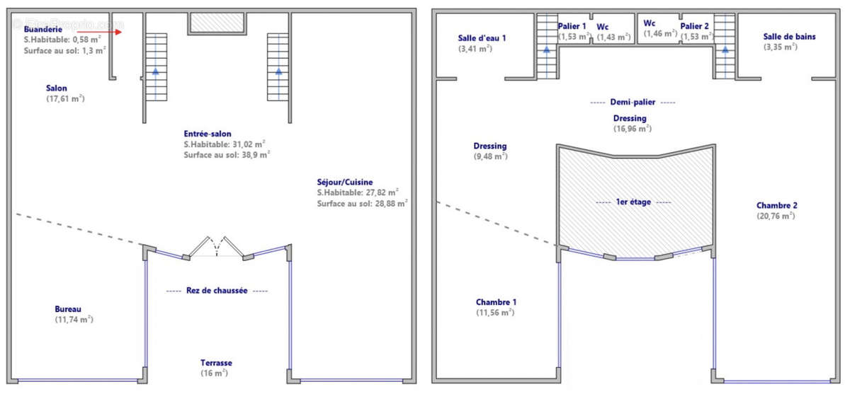 Maison a vendre  - 5 pièce(s) - 170 m2 - Surfyn