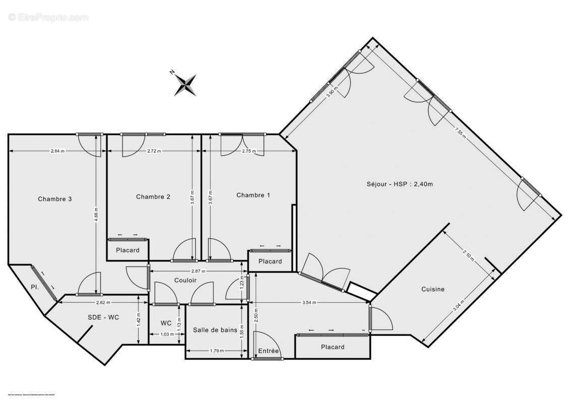 Appartement a louer bois-colombes - 4 pièce(s) - 94 m2 - Surfyn
