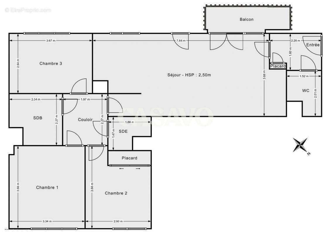 Appartement a louer clichy - 4 pièce(s) - 77 m2 - Surfyn