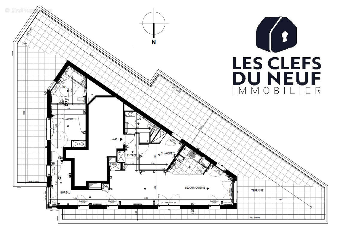 Appartement a louer saint-cloud - 3 pièce(s) - 91 m2 - Surfyn