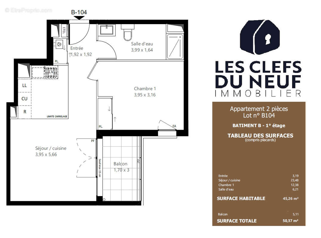 Appartement a louer garches - 2 pièce(s) - 45 m2 - Surfyn