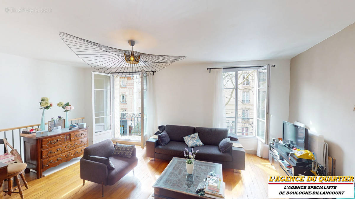 Appartement 6 pièce(s) 114 m²à vendre Boulogne-billancourt