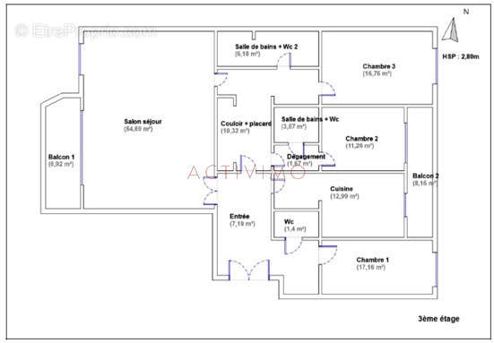Appartement a louer neuilly-sur-seine - 5 pièce(s) - 143 m2 - Surfyn