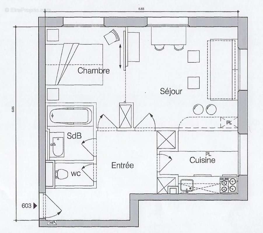 Appartement a louer puteaux - 2 pièce(s) - 39 m2 - Surfyn