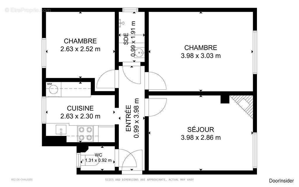 Appartement a vendre  - 3 pièce(s) - 43 m2 - Surfyn