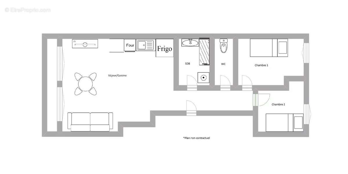 Appartement a louer puteaux - 3 pièce(s) - 42 m2 - Surfyn
