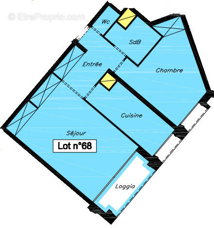Appartement a louer puteaux - 2 pièce(s) - 58 m2 - Surfyn