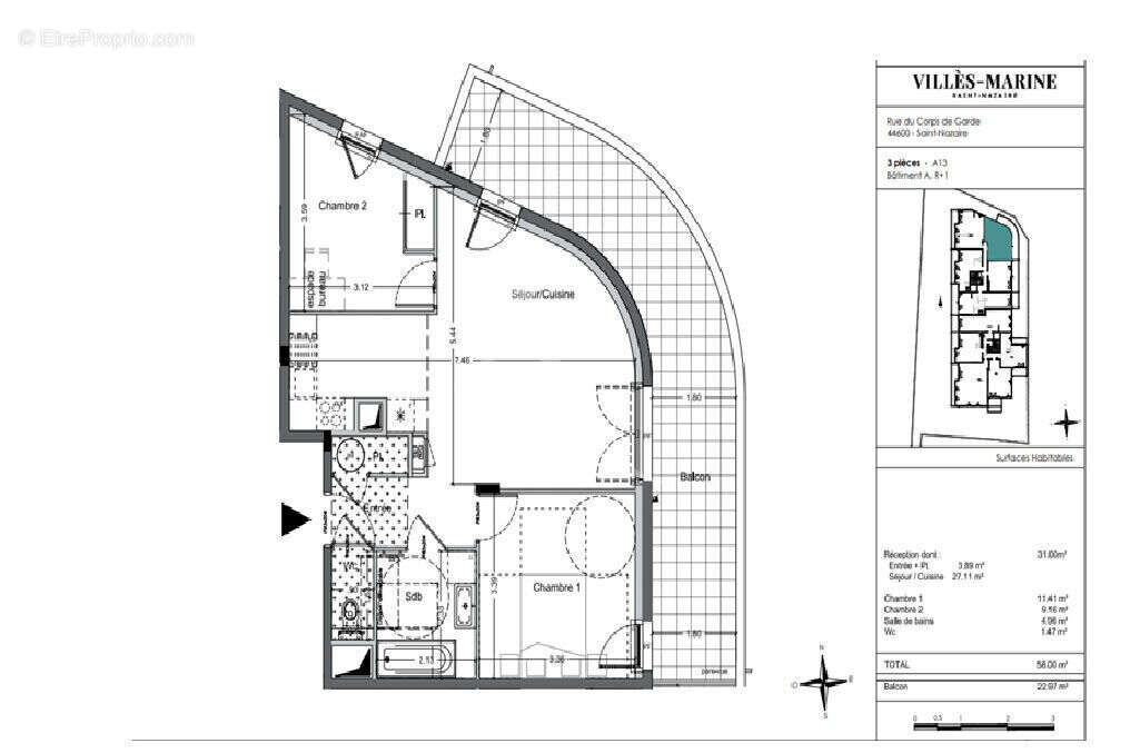 Appartement à SAINT-NAZAIRE