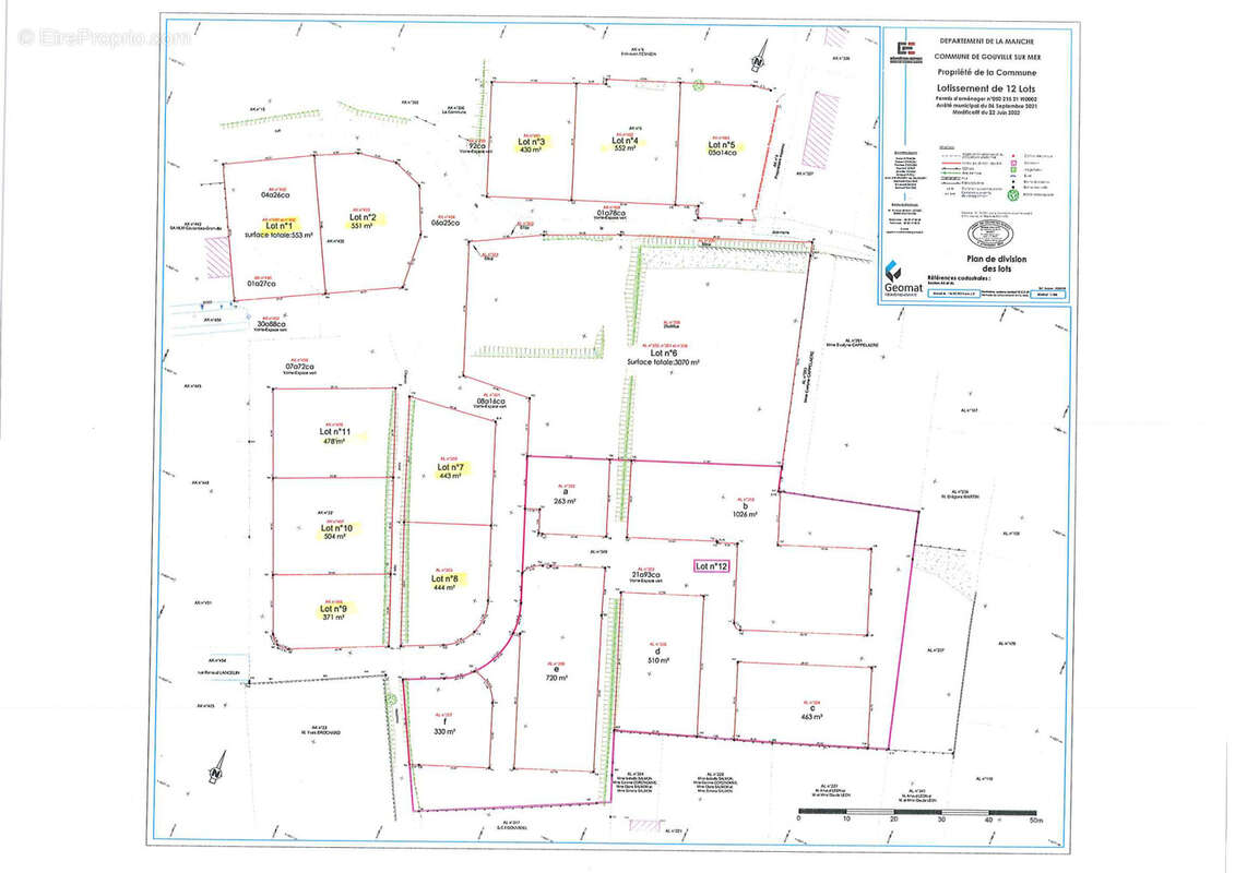 Terrain à GOUVILLE-SUR-MER