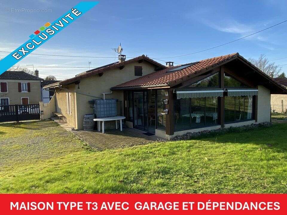 #Maison  #plain-pied #landes #pascher #t3 - Maison à CREON-D&#039;ARMAGNAC