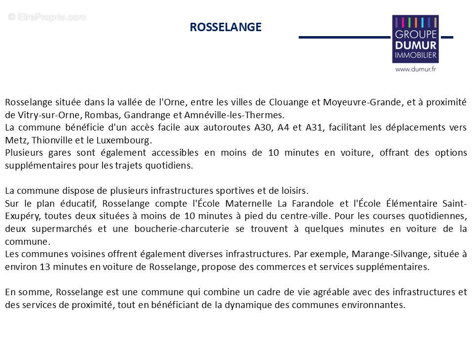 Maison à ROSSELANGE