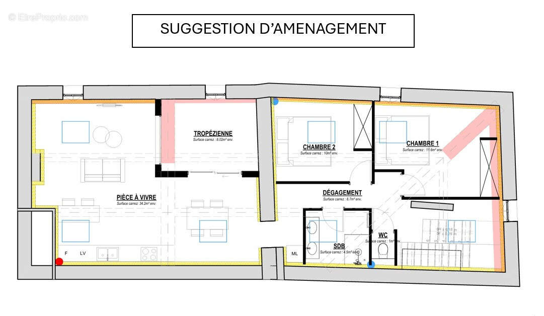 Appartement à SAINT-ETIENNE