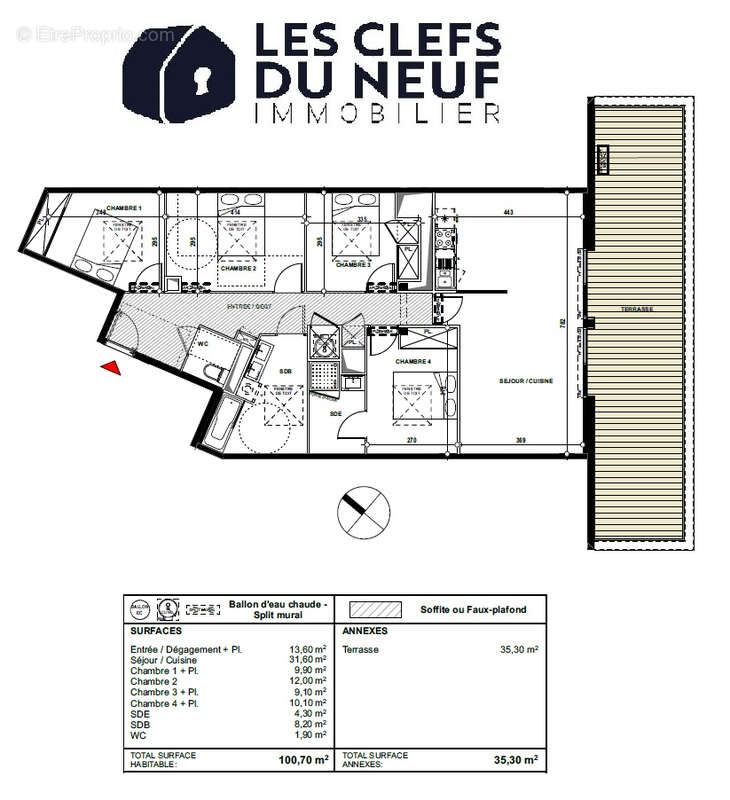 Appartement à BRUGUIERES