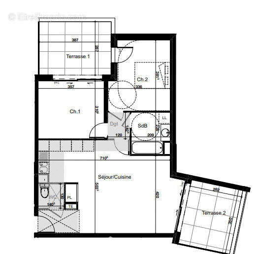 T3 - 63 m2 - 309 000¤ - Appartement à CANET-EN-ROUSSILLON