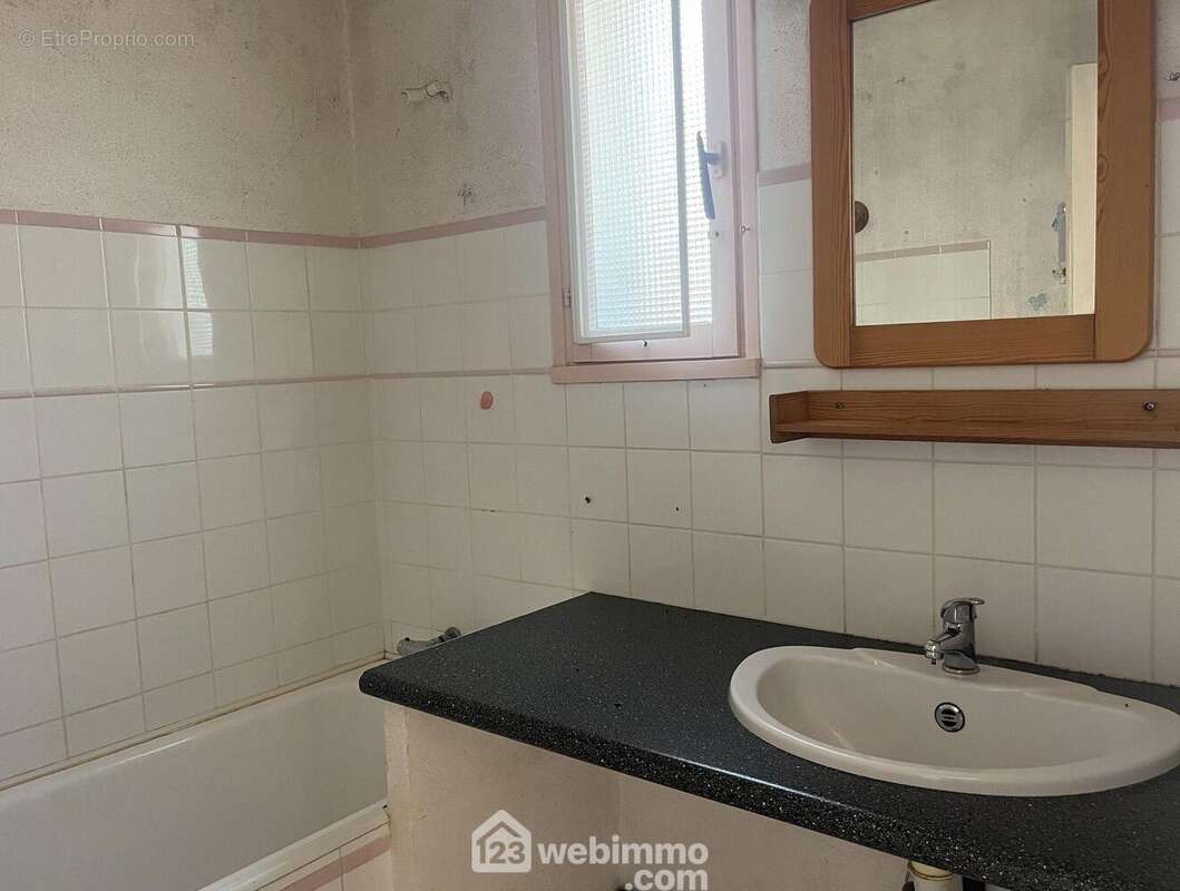 L&#039;entrée distribue une salle de bain, - Maison à BENASSAY