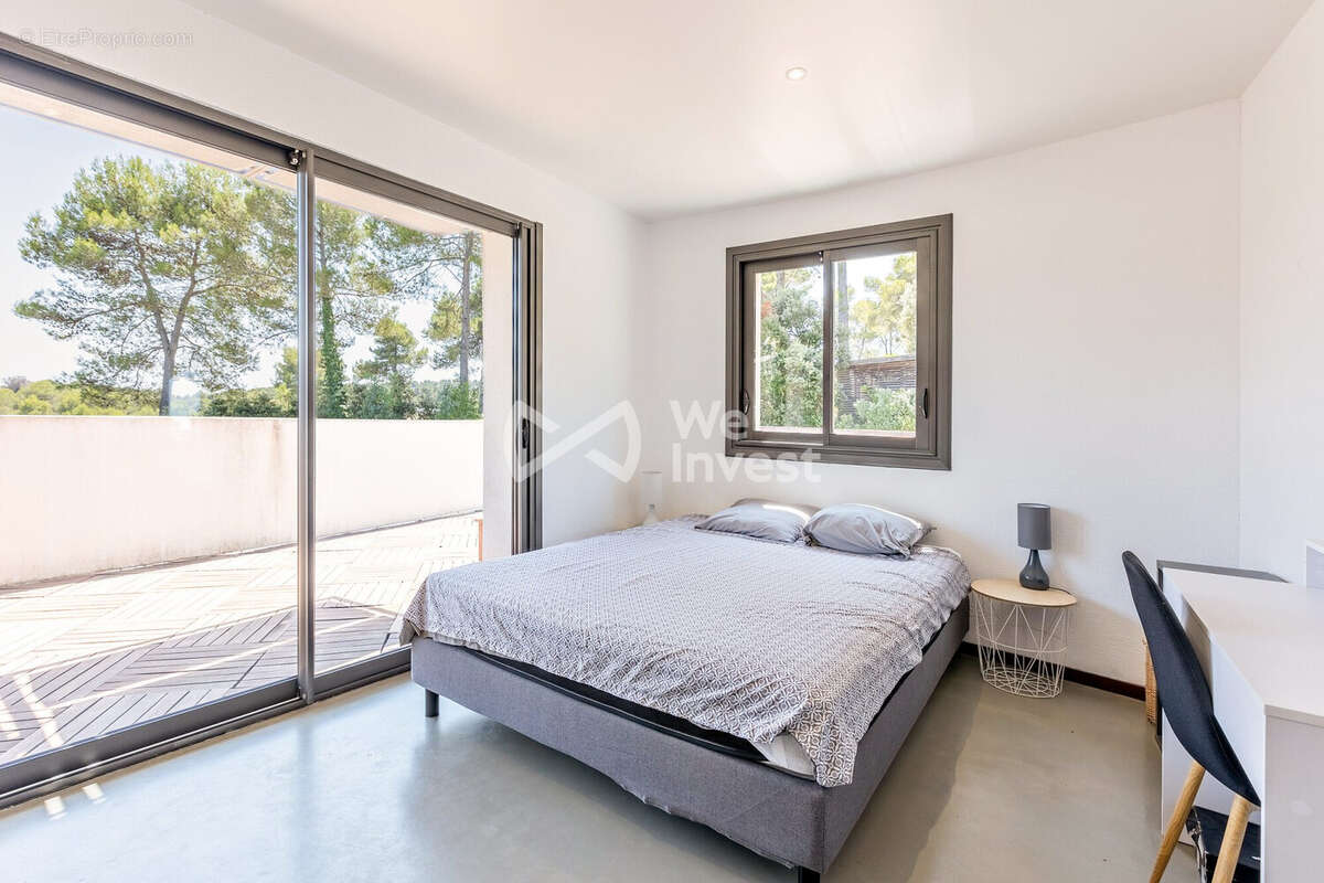 Vue Terrasse-Piscine - Maison à SAINT-GELY-DU-FESC